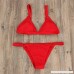 AMOFINY Women's Fashion Swimwear Bandeau Bandage Bikini Set Push-Up Brazilian Beachwear Swimsuit Red B07NL6J9V9